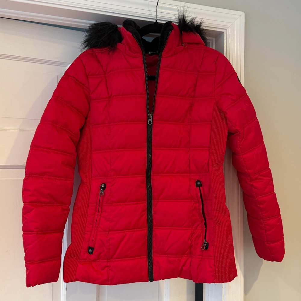 Nautica Ladies' Puffer with Faux Fur Hood